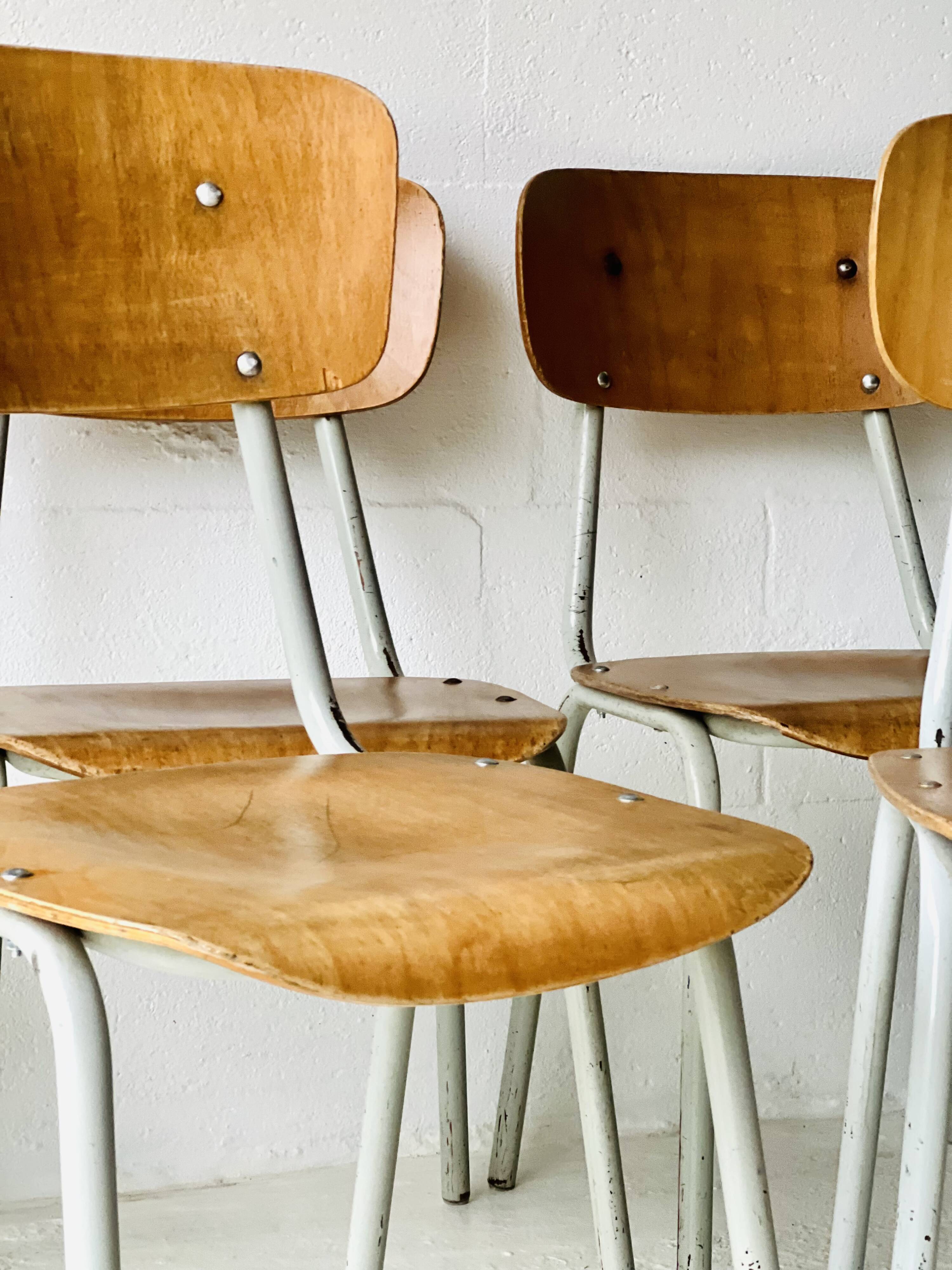 Vintage School Chairs, set of 6