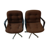 Randall Buck 1960 Space Age Pair of Strafor 451 Shell Armchairs