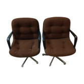 Randall Buck 1960 Space Age Pair of Strafor 451 Shell Armchairs