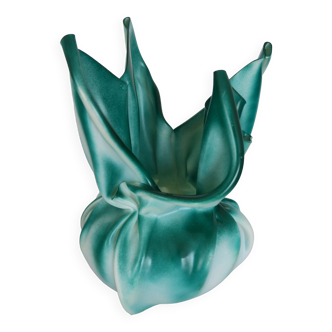 Vase 1960 folded resin Les Exclarares