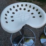 Pair of Etienne Fermigier designer stools, Mirima mower model, publisher