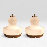 Pair of opaline glass lamps, Italy, 1960s/70s