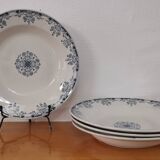 4 hollow iron earthenware plates, Mignon model, H & Cie