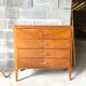 Vintage chest of drawers light oak compass feet