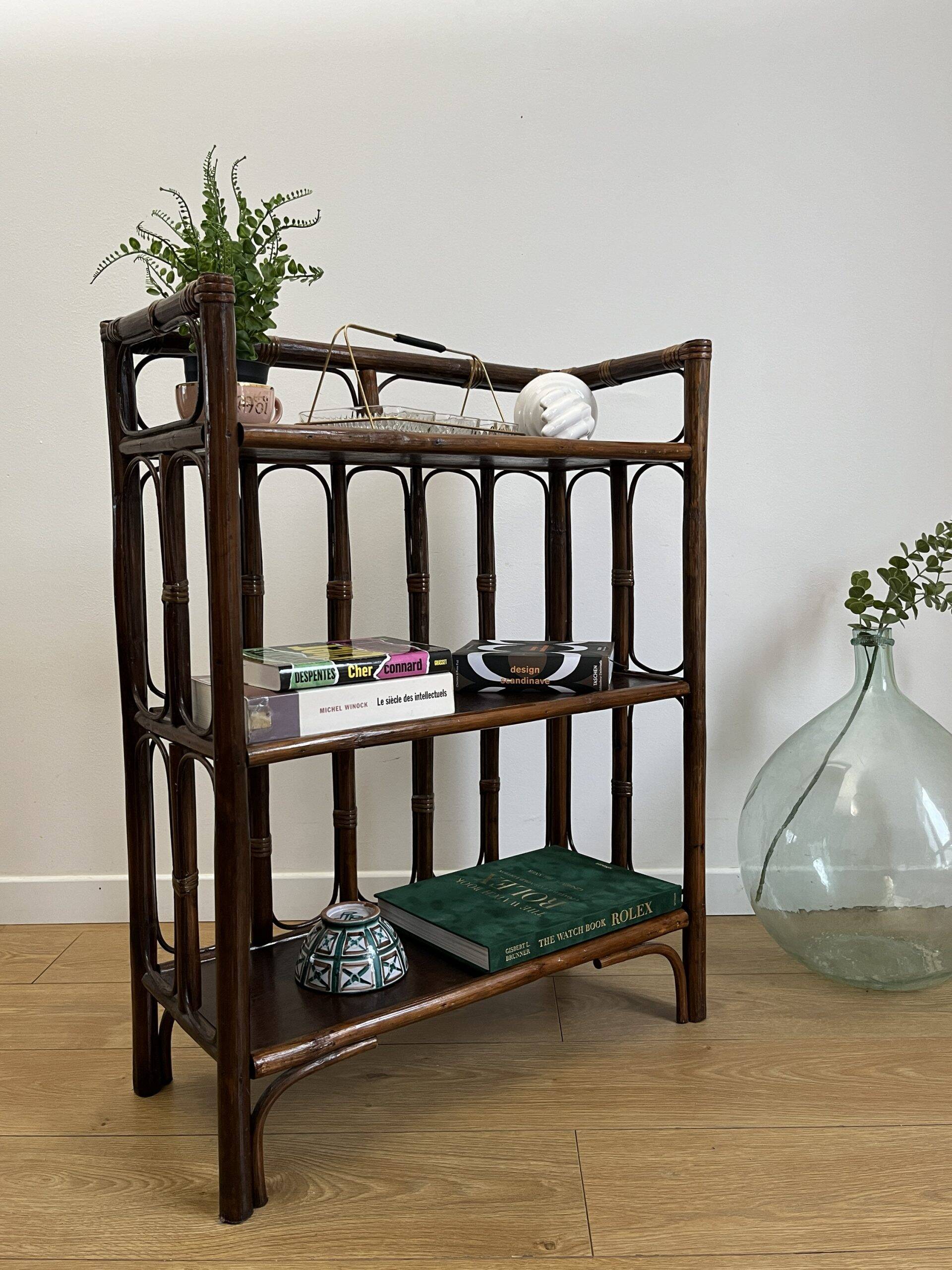 Rattan shelf