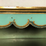 Venetian-style wooden lace-up with bouquets of flowers