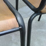 Two vintage school chairs