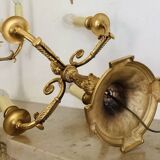 Pair of gilt bronze table lamps from the mid-20th century