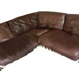 Genuine zebra leather corner sofa