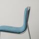 Set of 4 vintage metal and blue fabric chairs, 1970s modernist