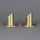 Pair of brushed brass candlesticks 70s