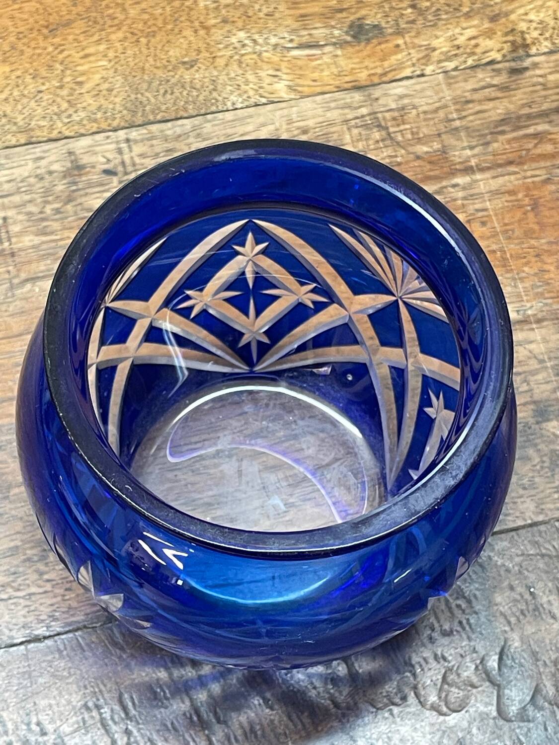 Vase boule cristal Val St Lambert
