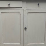 Patinated sideboard 2 drawers and 2 doors
