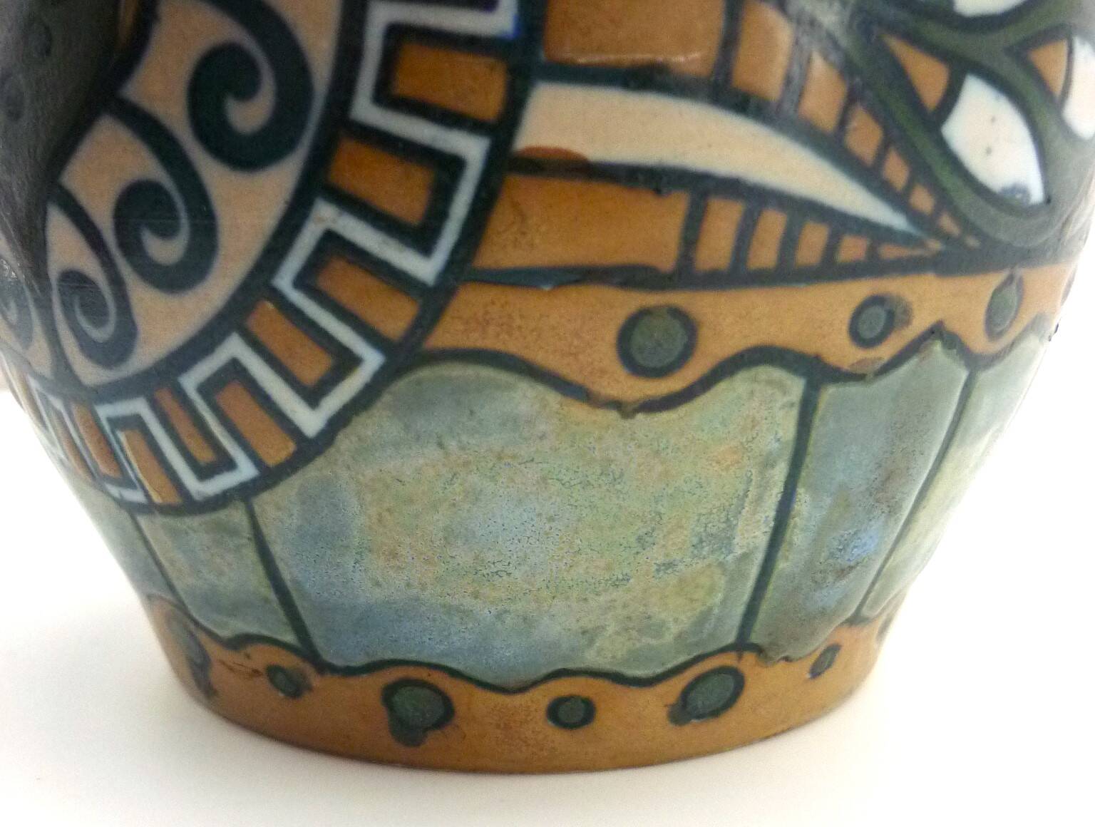 Vase en grés émaillé, art déco vers 1920, signé Kèramis, Charles Catteau