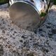 Silver metal champagne bucket