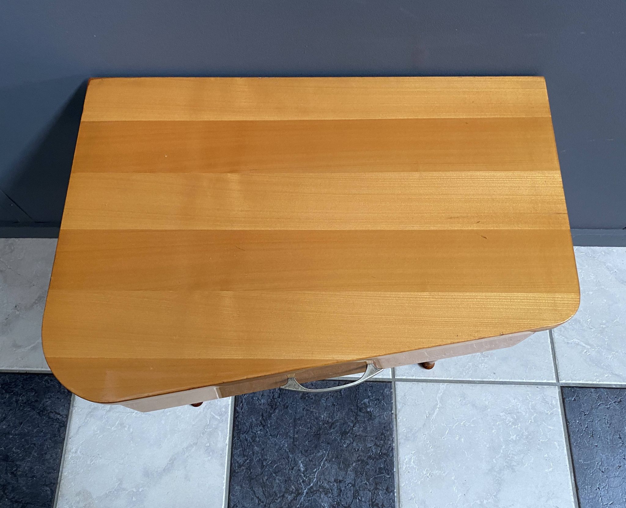 small hallway cabinet in unusual shape 1960s