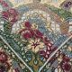 Nappe en soie d’Alger époque début XXe motifs floraux rehaussés de fils dorés, fait main