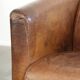 Fauteuil design aviateur en cuir de vache couleur cognac intemporelle