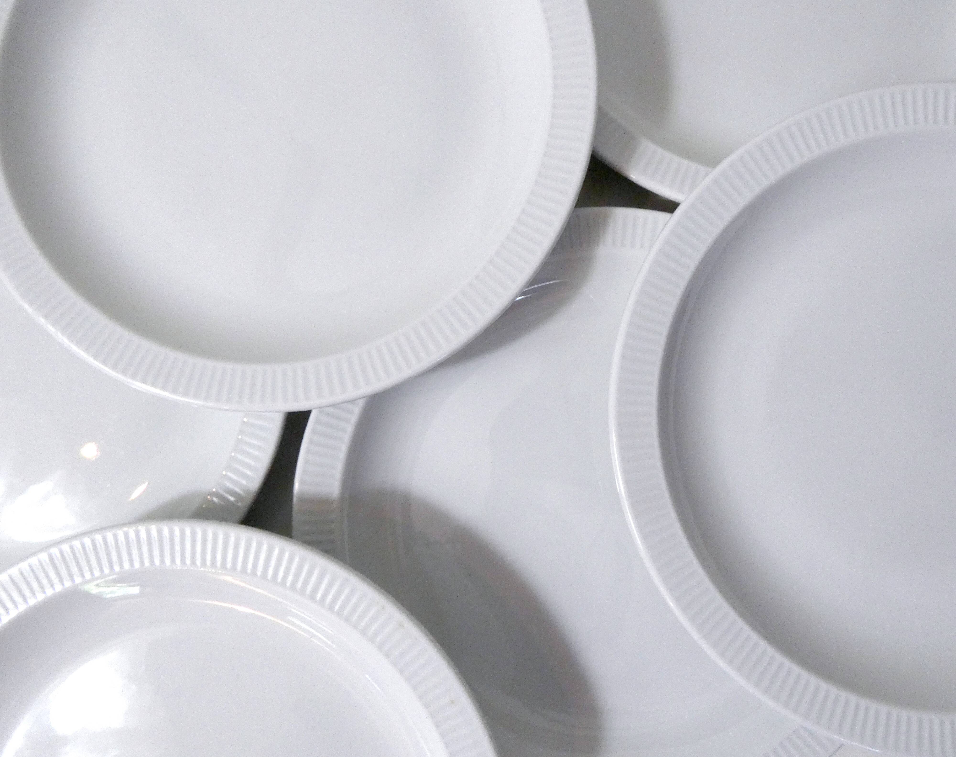 10 Sarreguemines dessert plates in vintage PYROBLAN porcelain