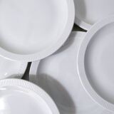 10 Sarreguemines dessert plates in vintage PYROBLAN porcelain