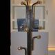 Coat rack 8 branches in metal and gilding with umbrella door and marble base canes