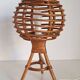 Pair of bamboo bedside lamps