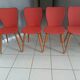 Suite of 4 chairs by Bistrot Baumann 800 by Swiss designer Max Bill 1950s