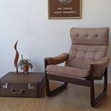 Genega Møbler leather armchair, Denmark, 1960s.