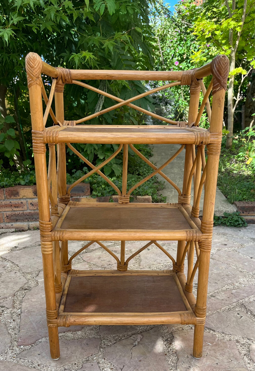 Rattan shelf