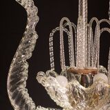 Art Decò Fountain Chandelier By Barovier e Toso, Murano Glass, 1940