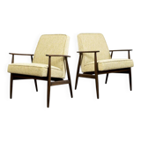 Vintage Armchairs Designed By H. Lis, Poland, 1960's, Set Of 2