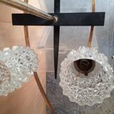 Lustre Arlus 6 feux en laiton doré, vers 1950