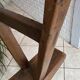 Pair of solid oak farmhouse benches 214cm for rustic table 1950