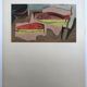 Lithograph by louis marcoussis, still life with fish, 1955