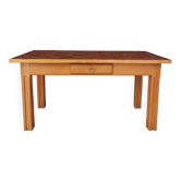Table vintage en chêne blanc massif