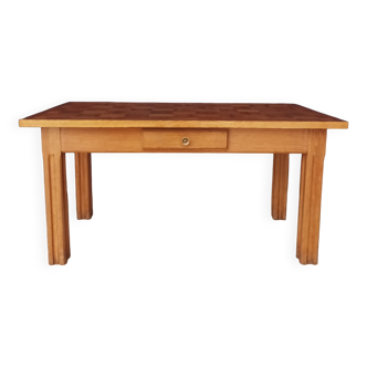 Vintage solid white oak table