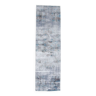 Tapis de couloir bleu pâle vintage 2x8, 72x252Cm