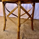 Dining table 1960 cannage and glass