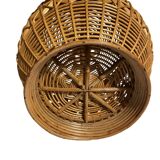 Large vintage woven rattan basket
