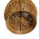 Large vintage woven rattan basket