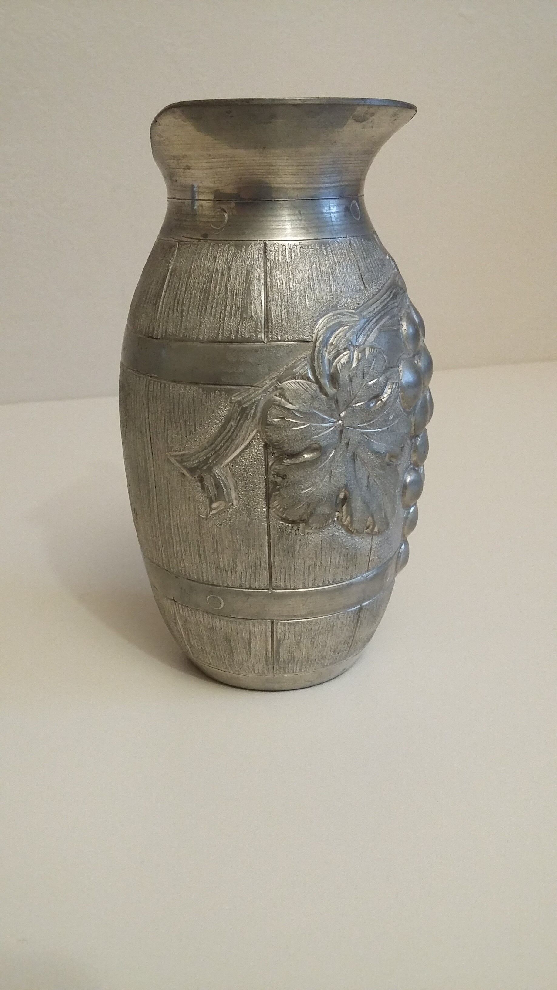 Pewter pitcher signed Laveur