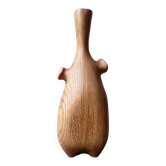 Vase / sculpture en chêne massif sculpté