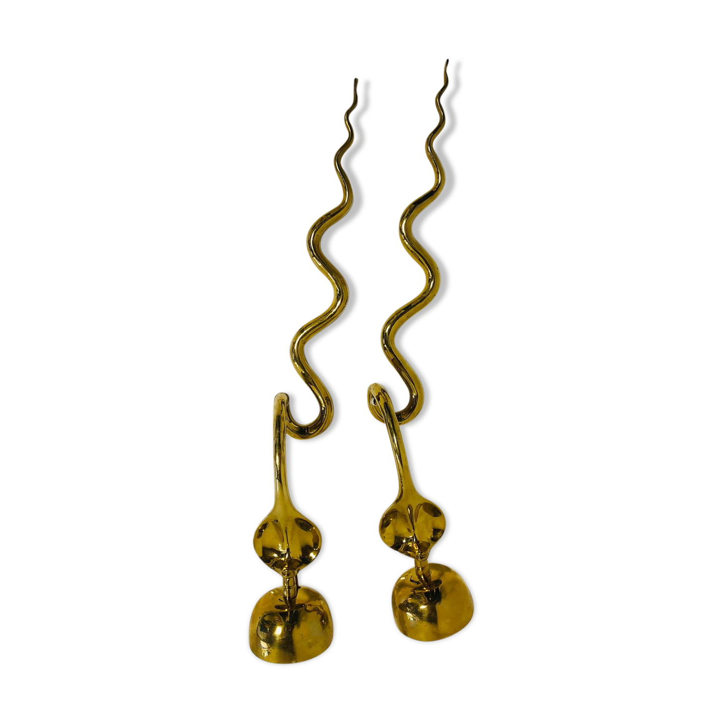 Pair of gilded bronze wall lamps