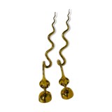 Pair of gilded bronze wall lamps
