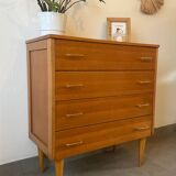 Vintage oak chest of drawers from the 1960s