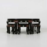 Chinese black lacquered wood coffee table