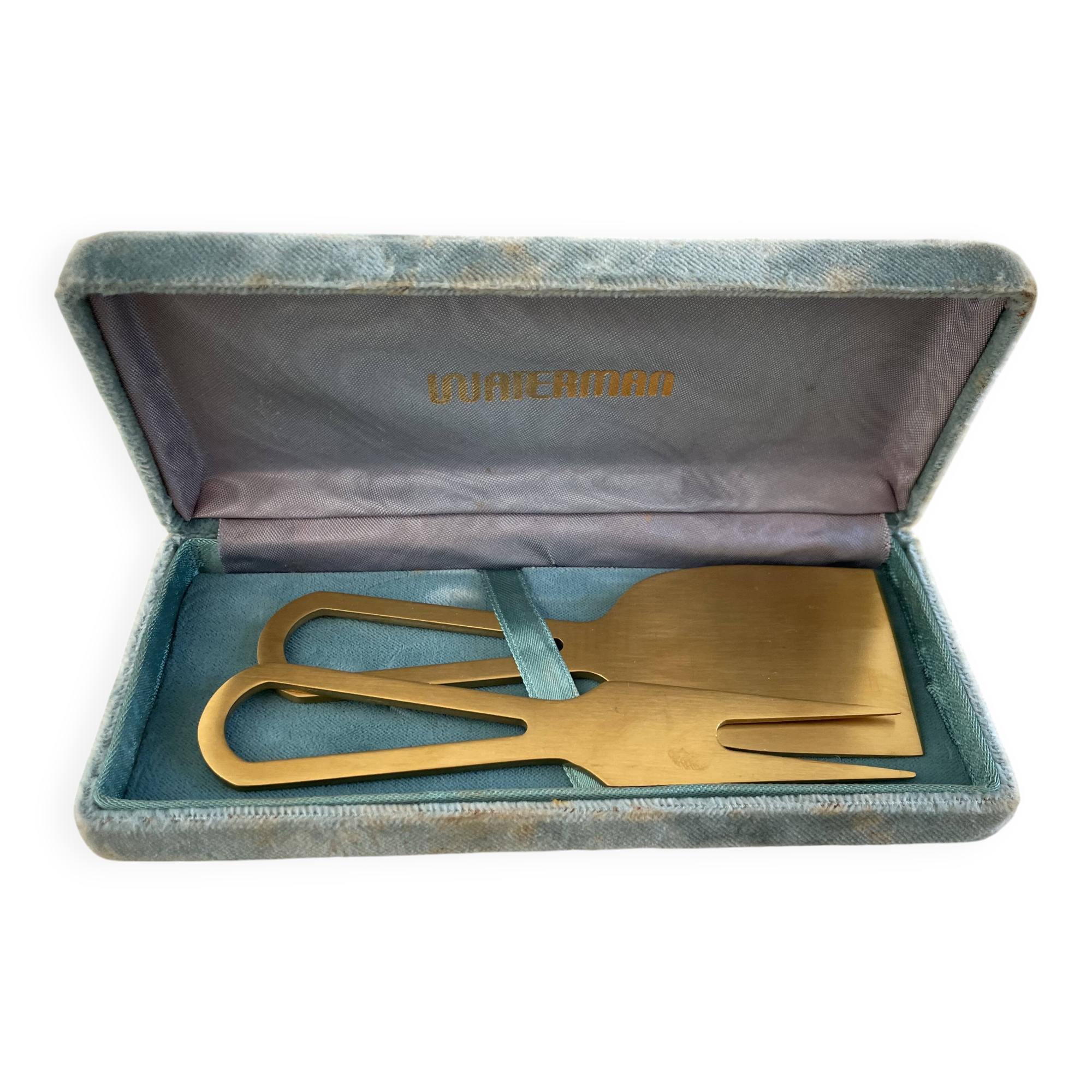 Waterman Gold Cheese Knife and Fork