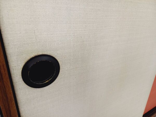 Bibliothèque étagère italienne modulable vintage en mélaminé décor bois