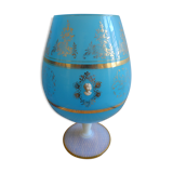 Vintage retro style decorative opaline vase in Cognac glass