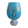 Vase opaline déco vintage rétro style verre Cognac